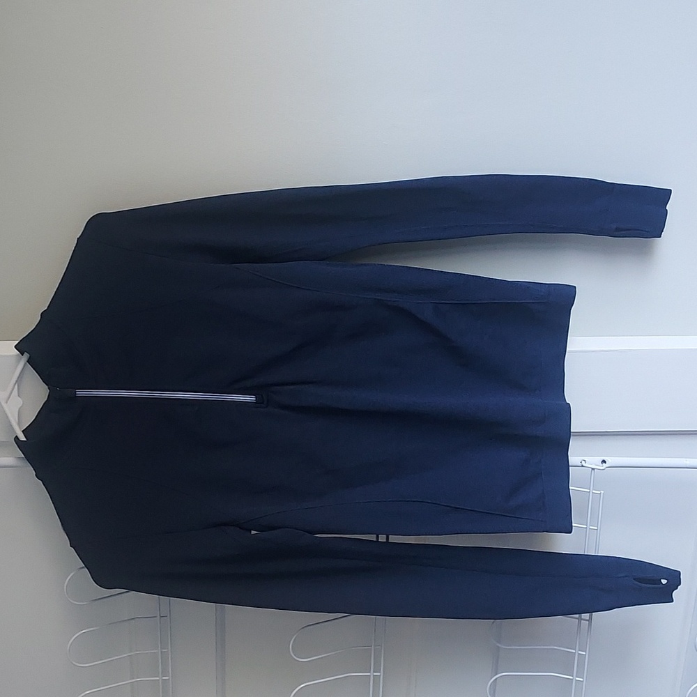 Tory Burch Sport Quarter Zip Navy Pullover Long Sleeve NWOT Active Athletic